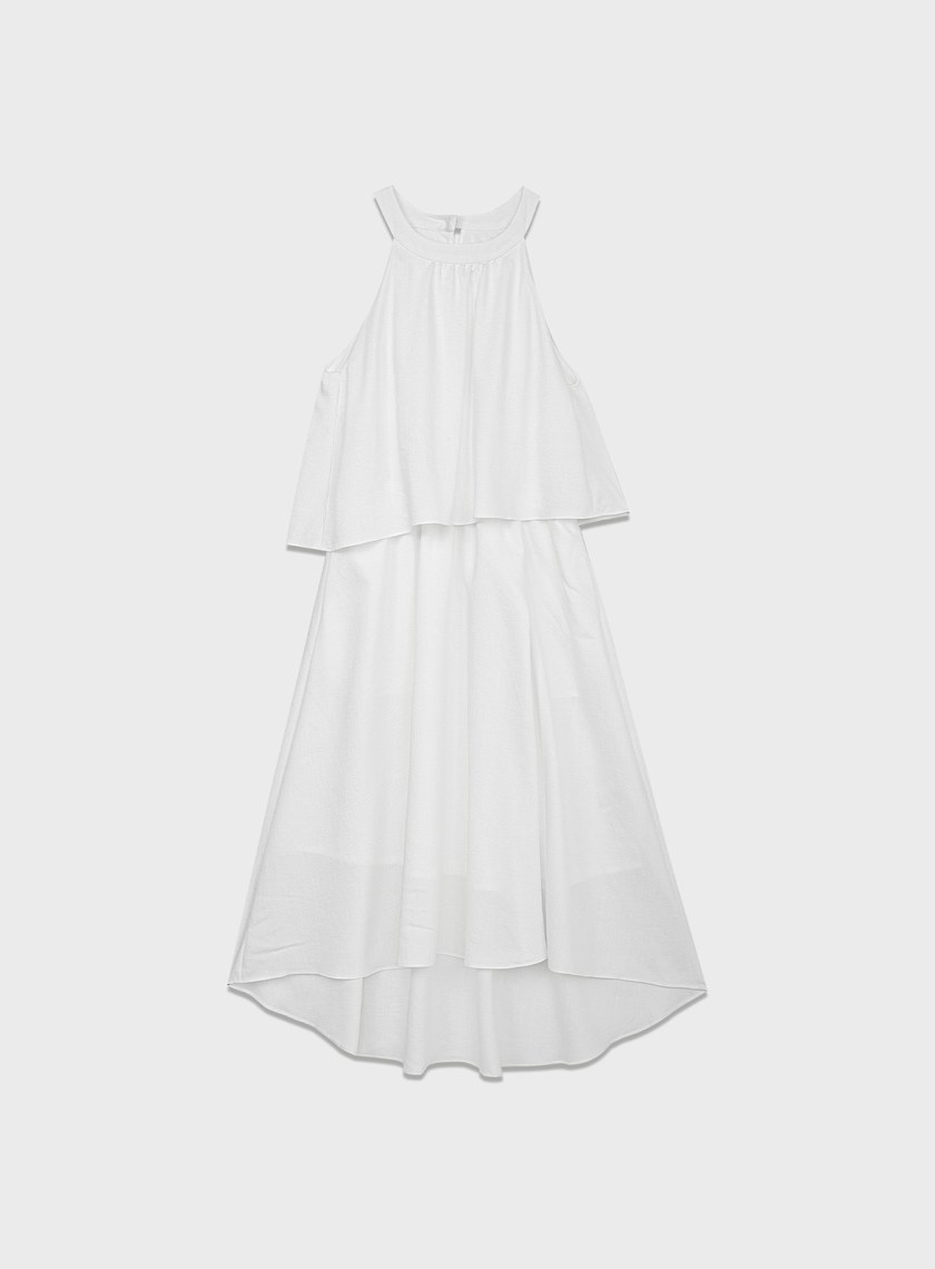 雲感天絲削肩Bra洋裝