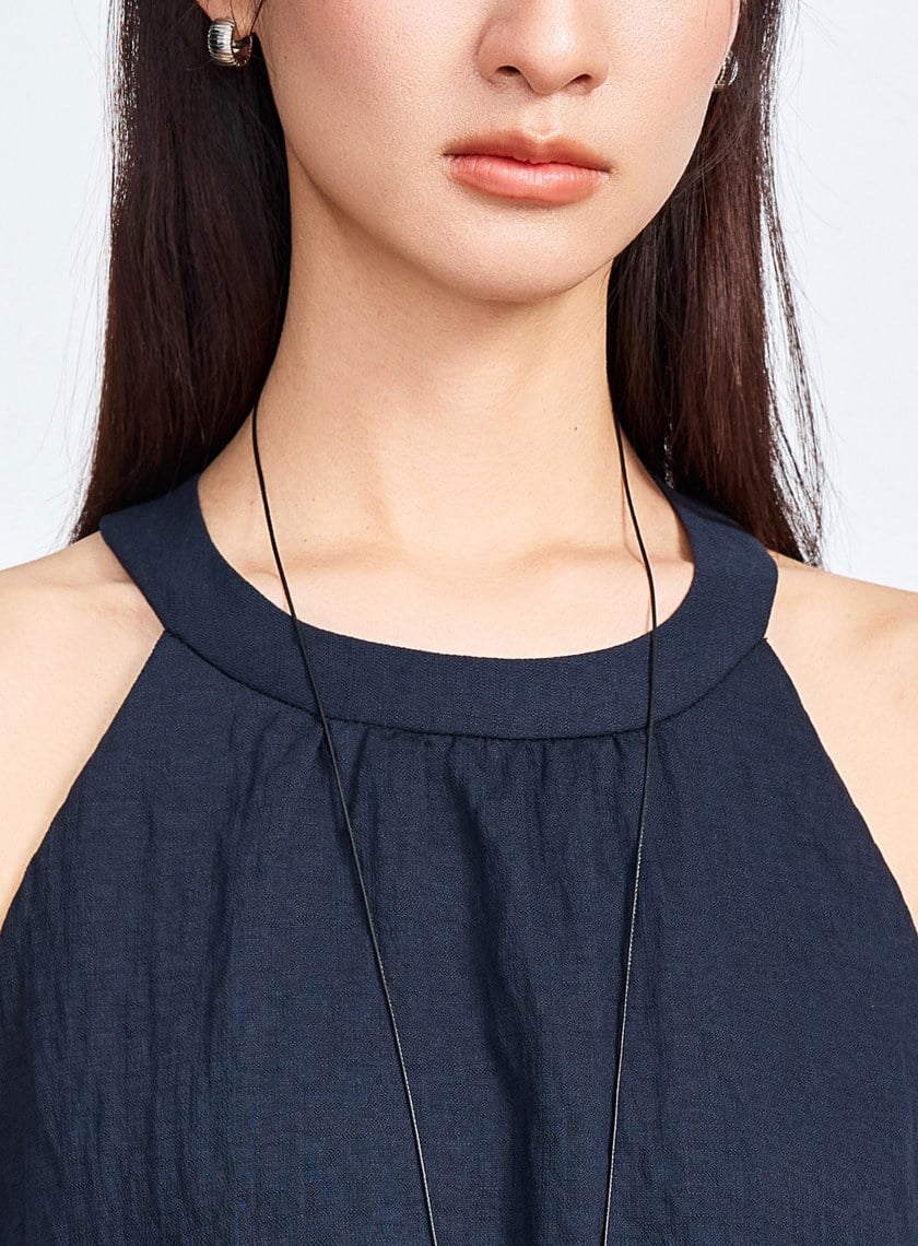 雲感天絲削肩Bra洋裝