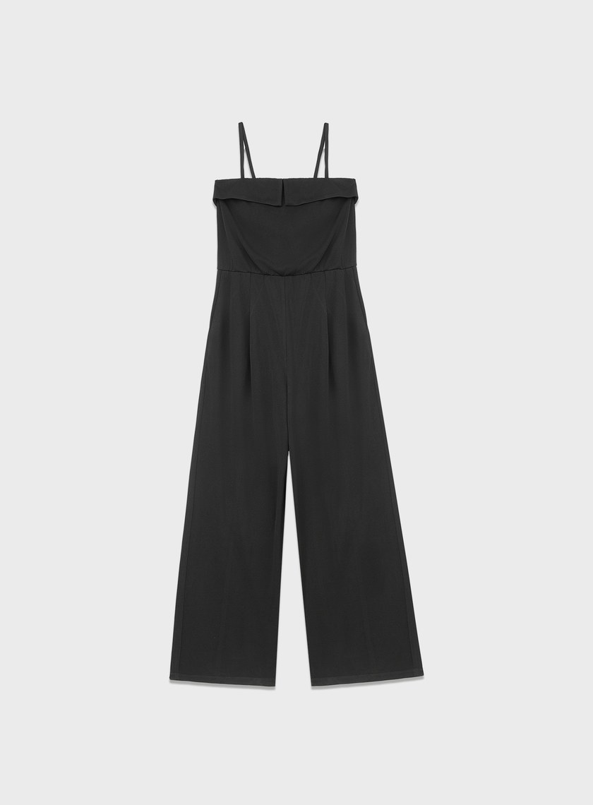 美背鏤空醋酸連身褲