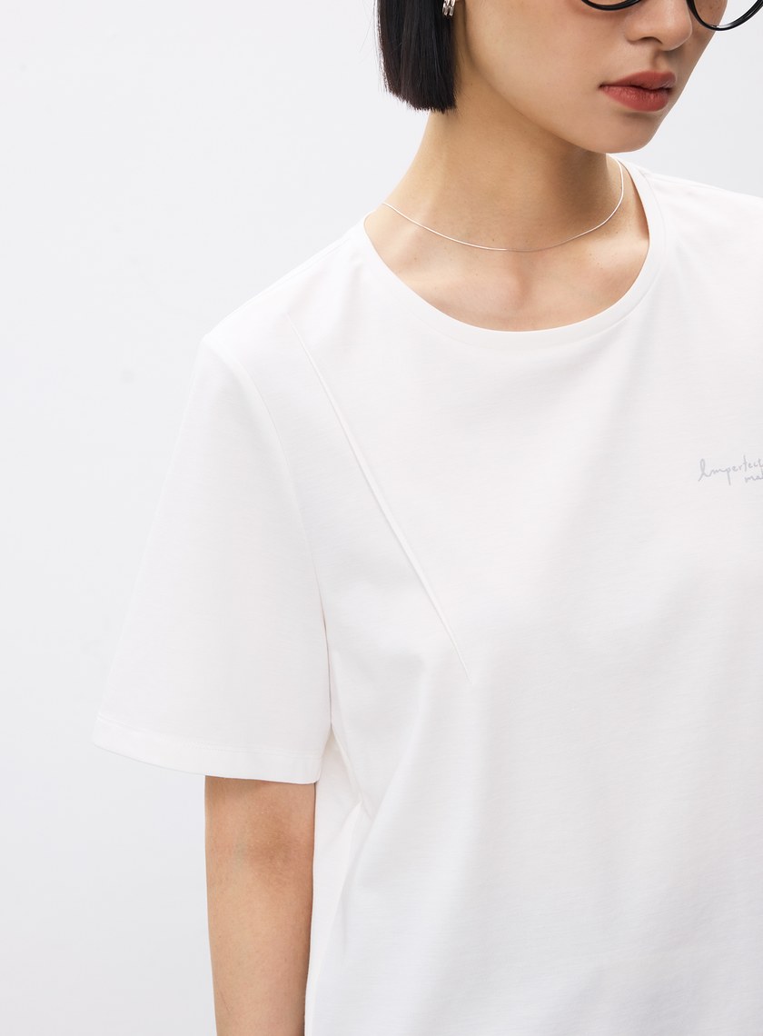 涼感天絲寬鬆印花T恤