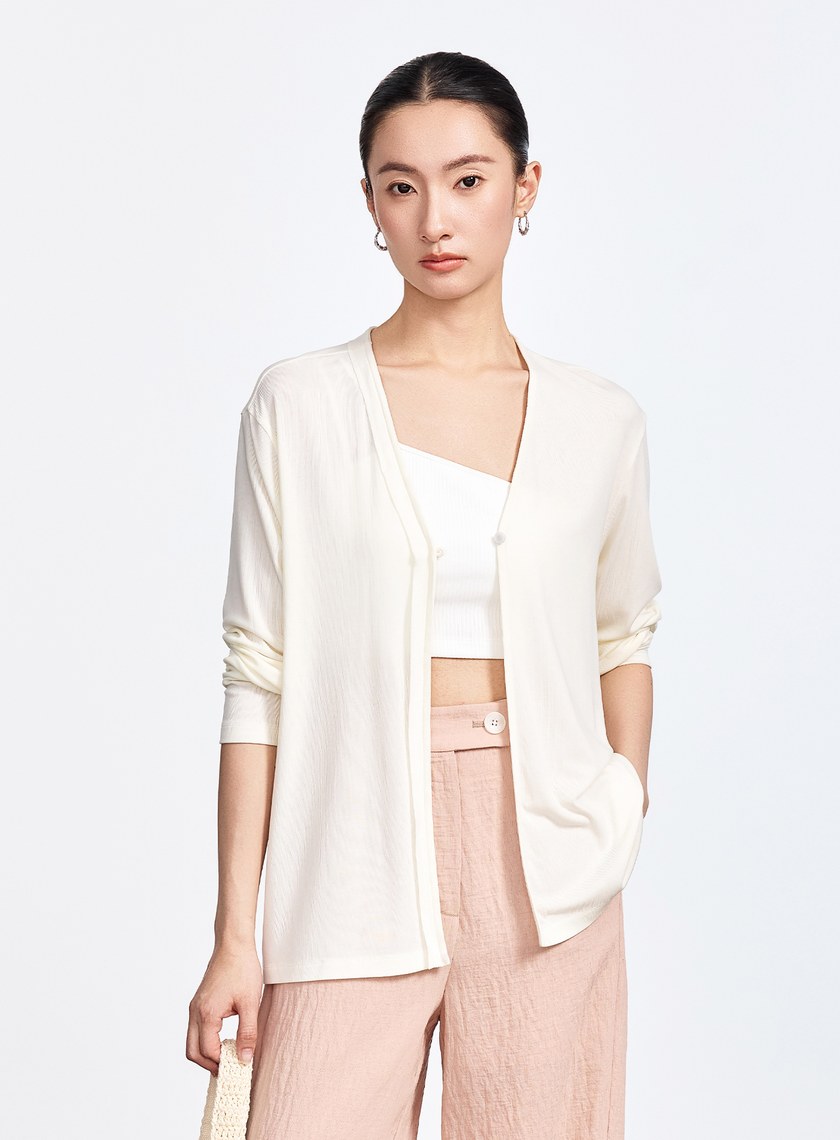 雲感天絲透氣罩衫