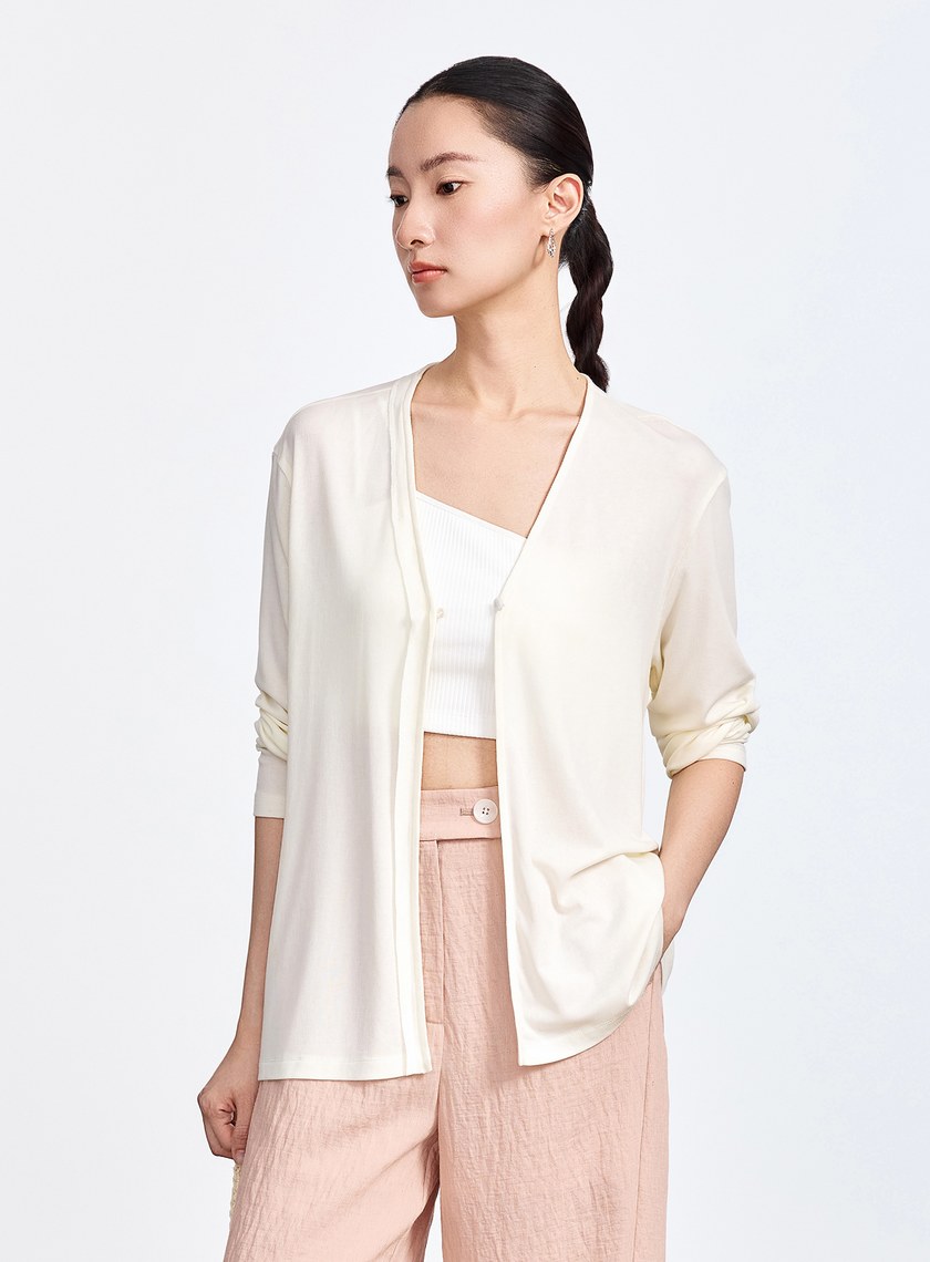 雲感天絲透氣罩衫