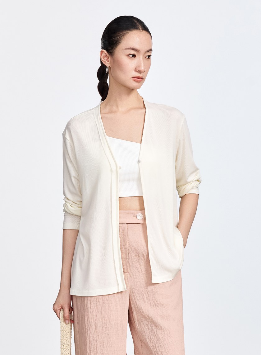 雲感天絲透氣罩衫