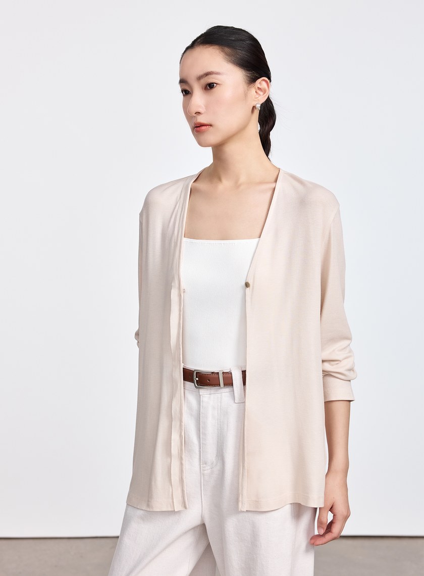 雲感天絲透氣罩衫