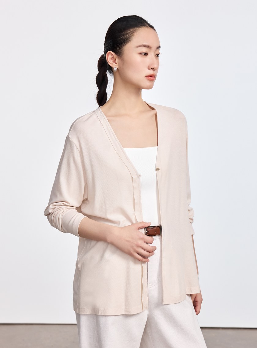 雲感天絲透氣罩衫