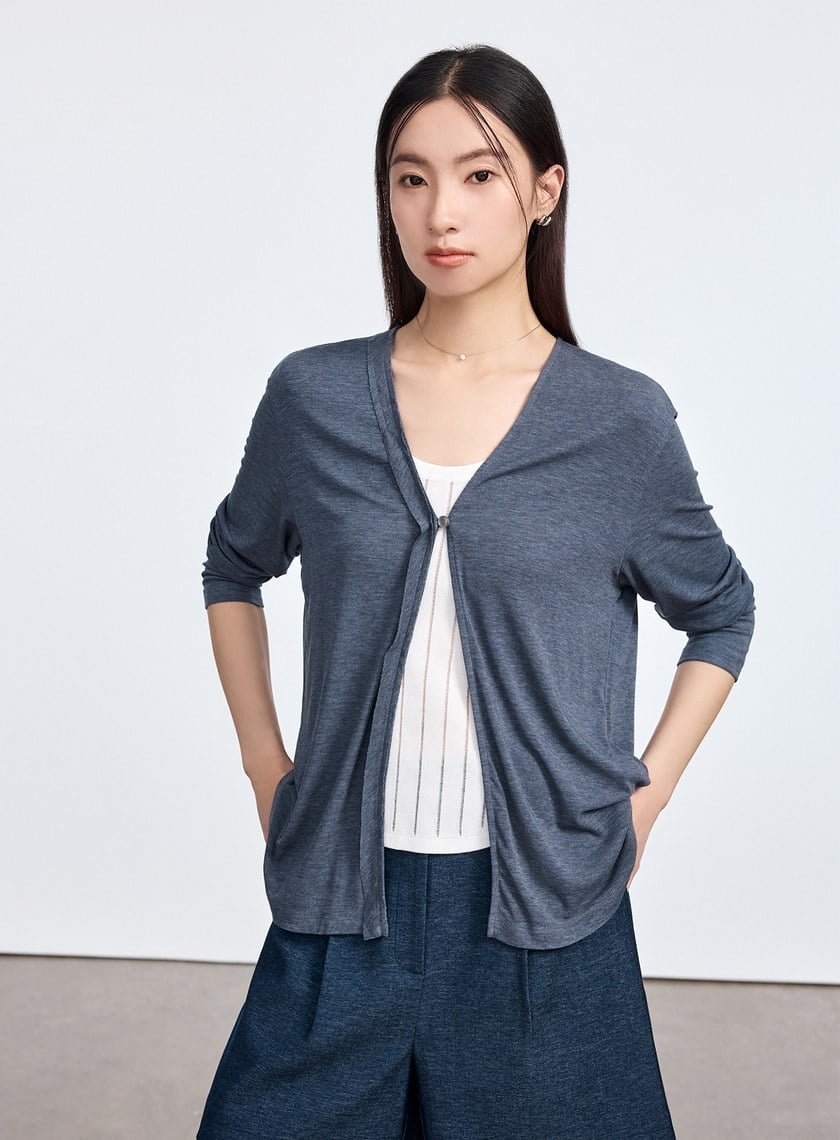 雲感天絲透氣罩衫