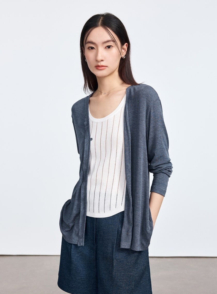 雲感天絲透氣罩衫