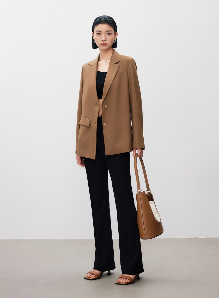 短版單肩帶彈性內搭Bra Top