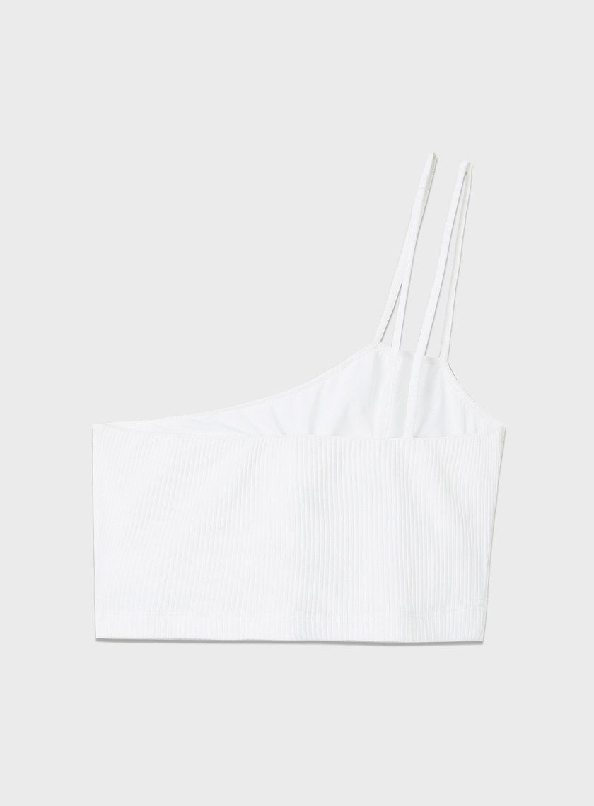 短版單肩帶彈性內搭Bra Top