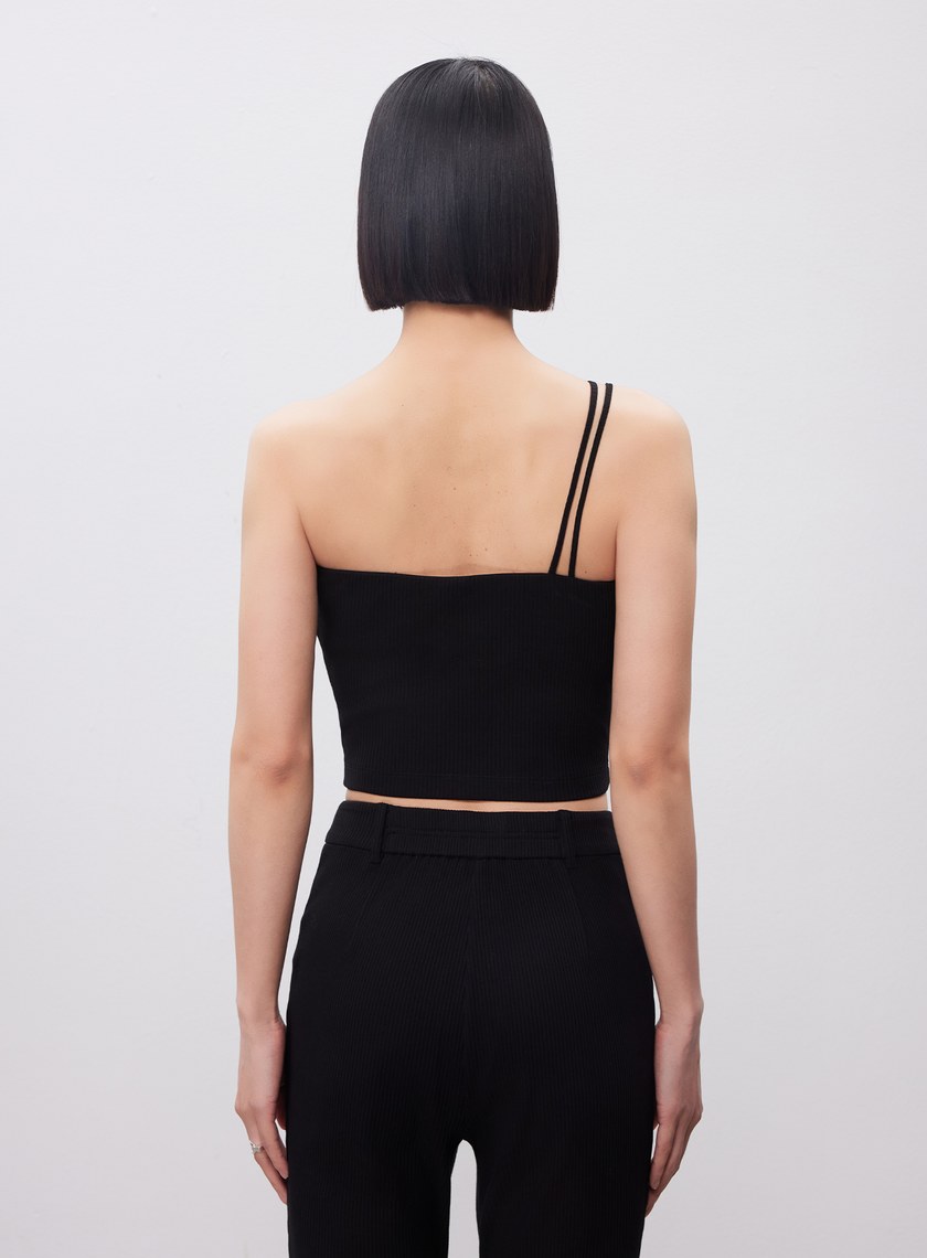 單肩帶彈性內搭Bra Top