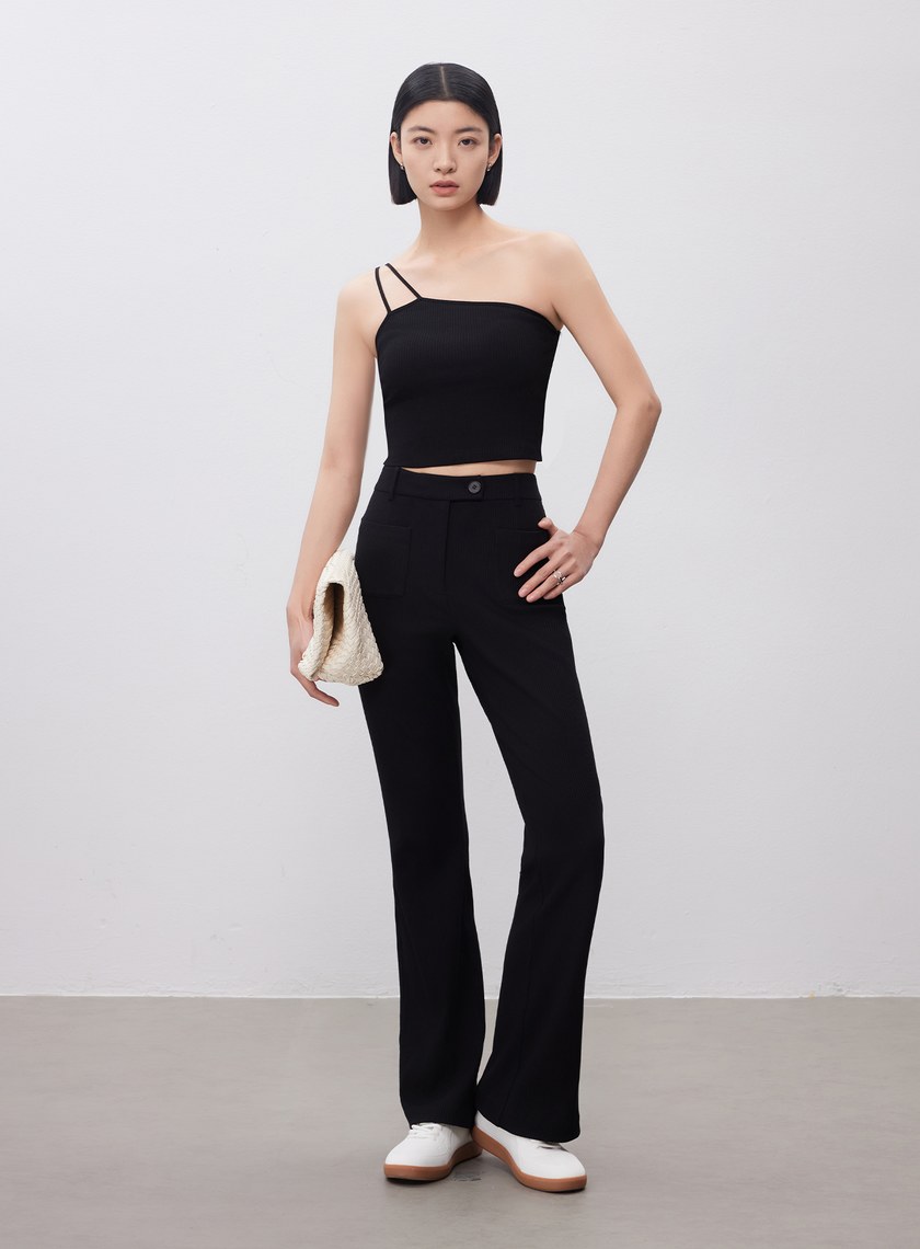 單肩帶彈性內搭Bra Top