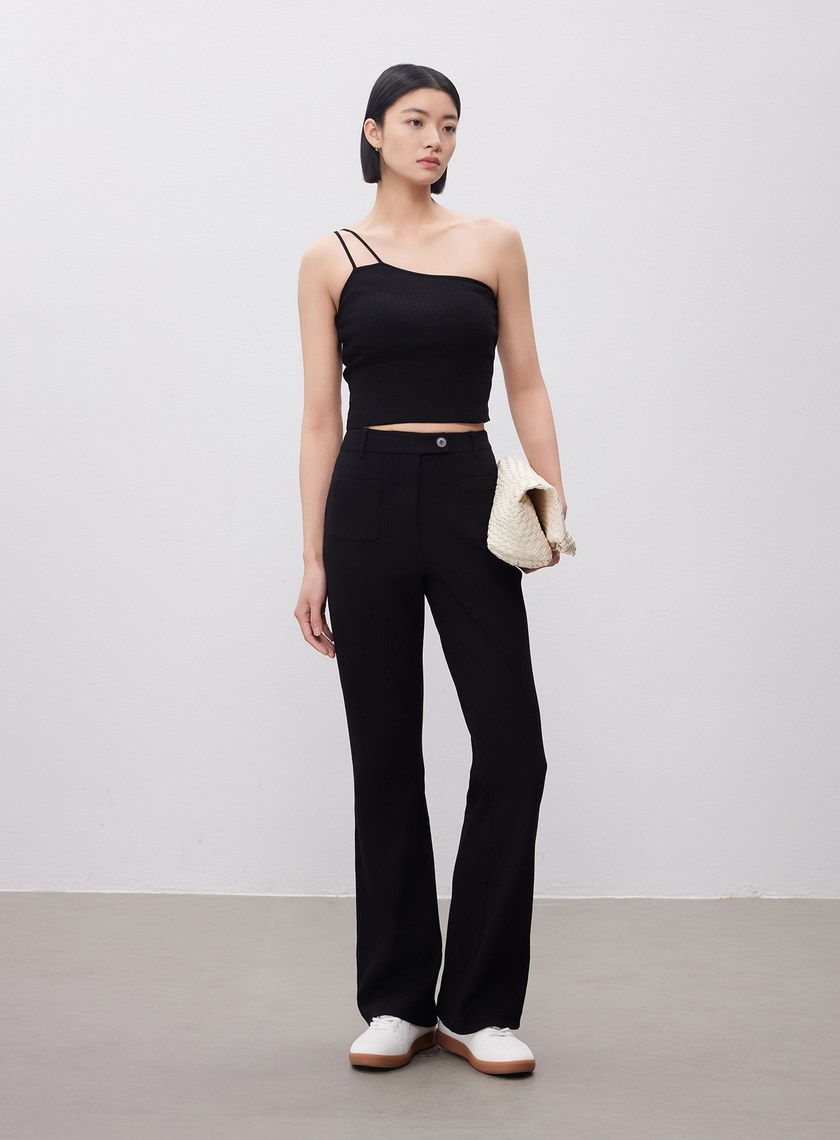 單肩帶彈性內搭Bra Top