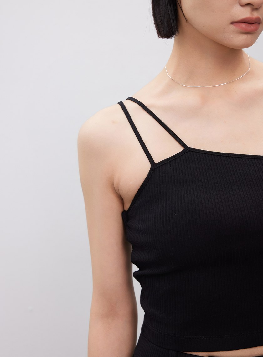 單肩帶彈性內搭Bra Top