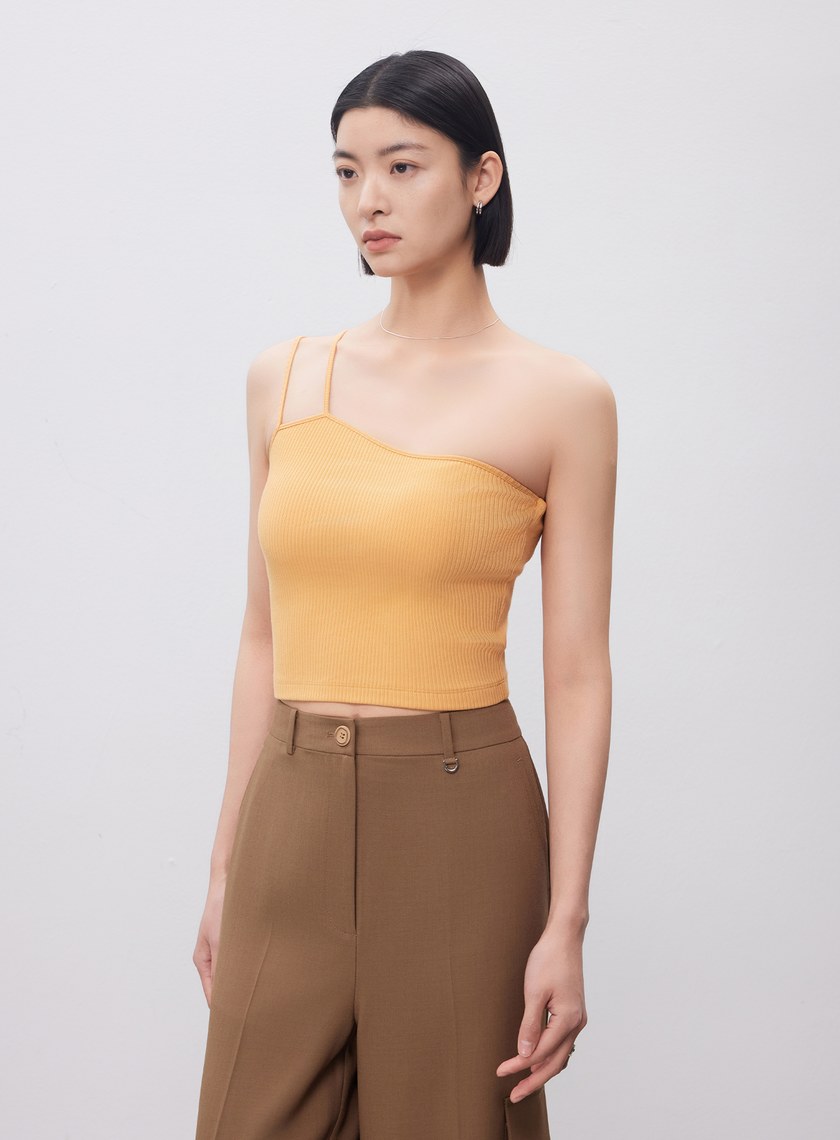 單肩帶彈性內搭Bra Top