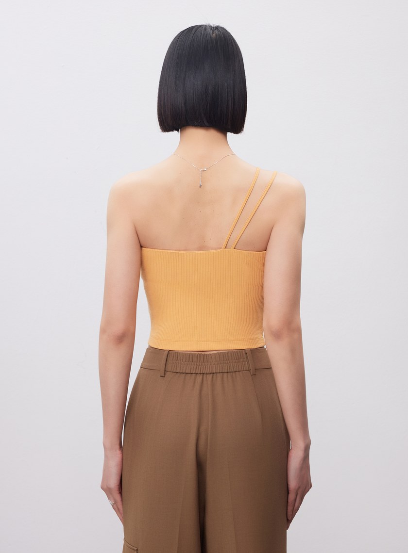 單肩帶彈性內搭Bra Top