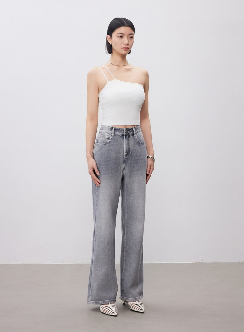 單肩帶彈性內搭Bra Top