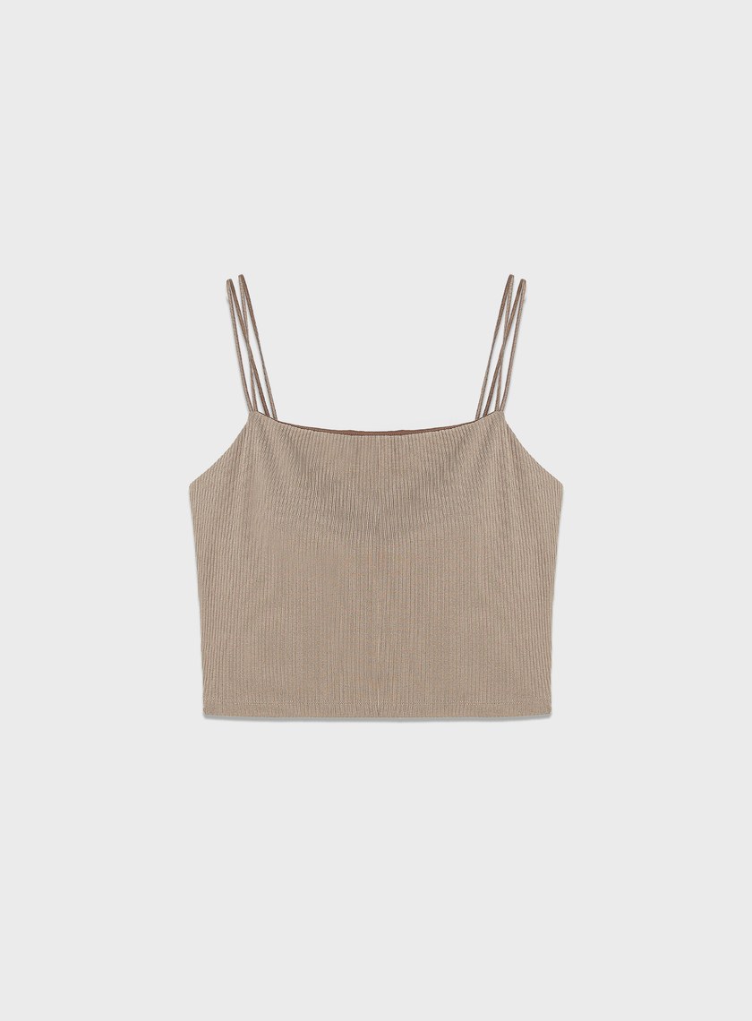 雙肩帶美背坑條BRA背心