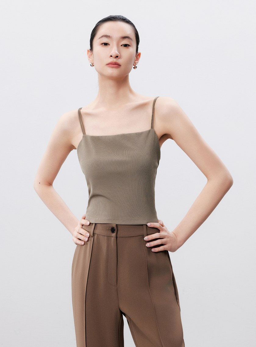 雙肩帶美背坑條BRA背心