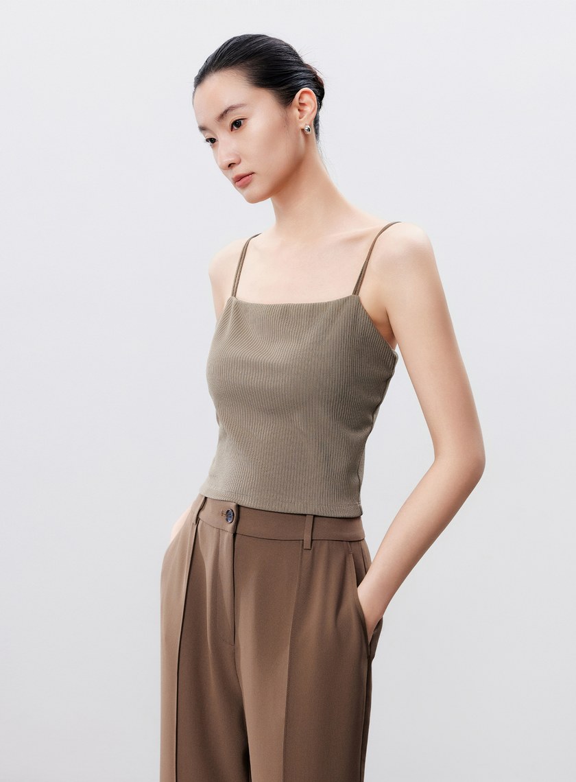 雙肩帶美背坑條BRA背心