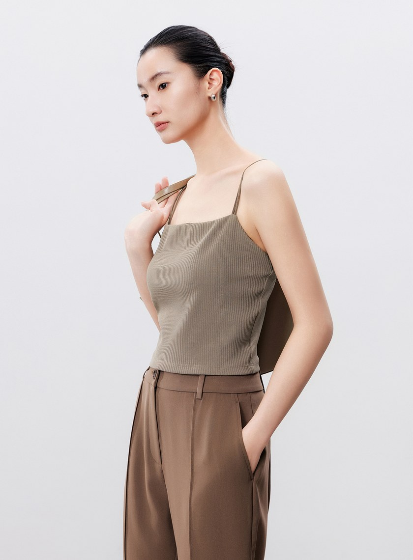 雙肩帶美背坑條BRA背心