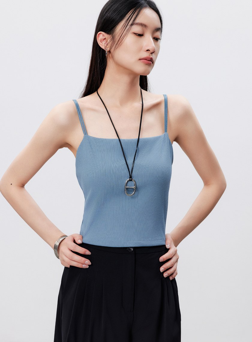 雙肩帶美背坑條BRA背心