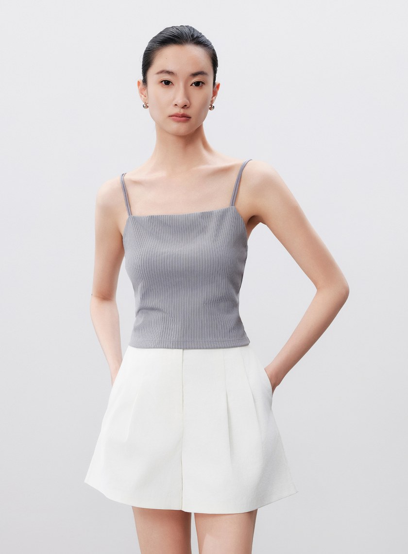 雙肩帶美背坑條BRA背心