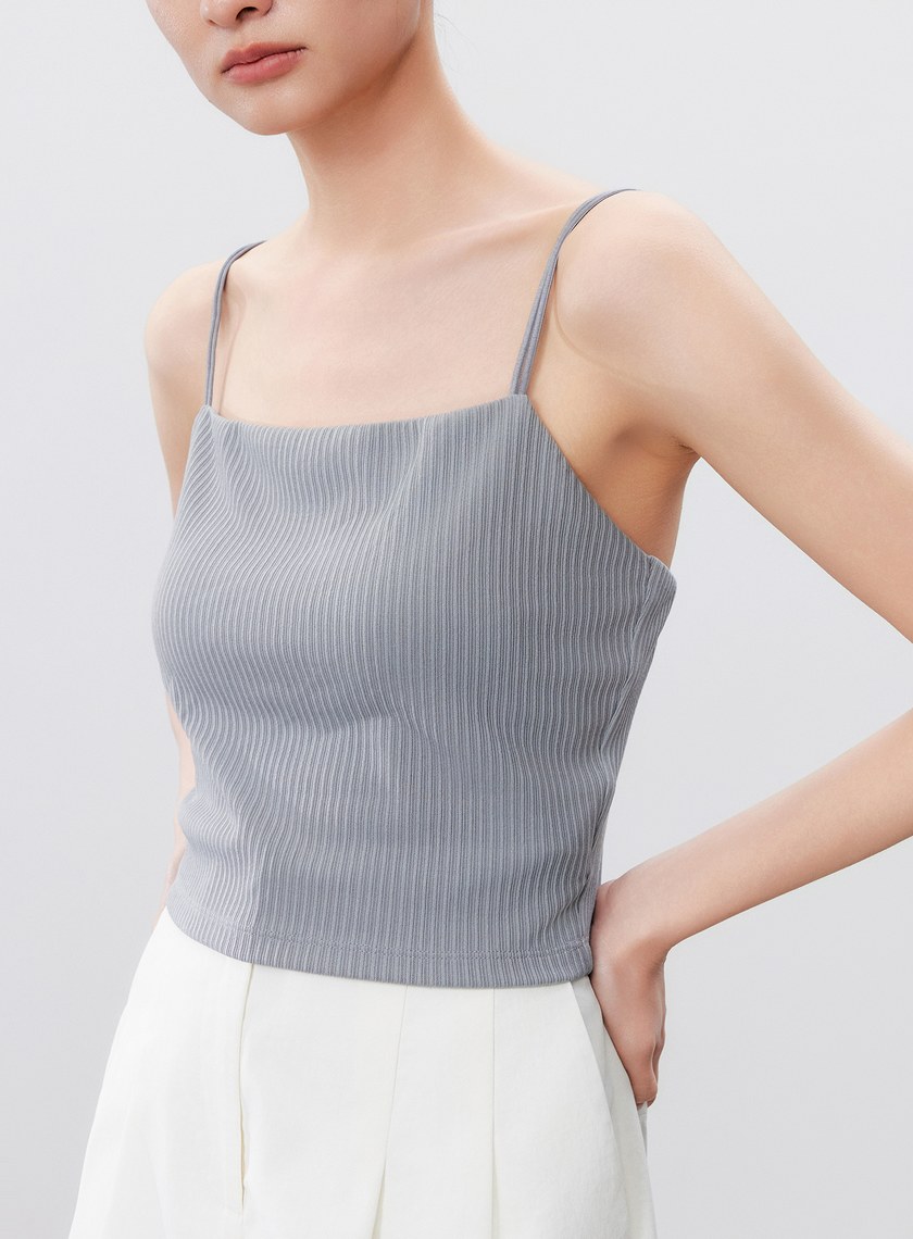 雙肩帶美背坑條BRA背心