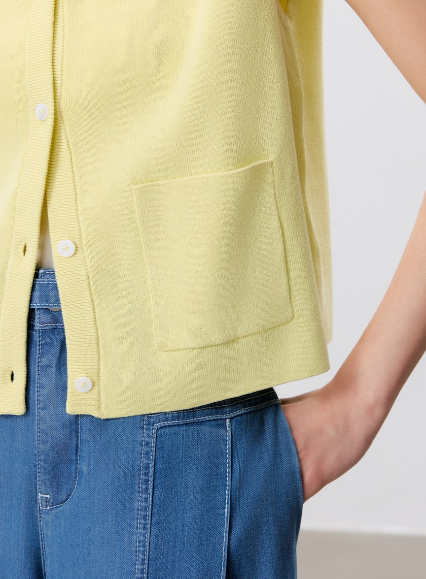 環保紙紗無袖針織上衣