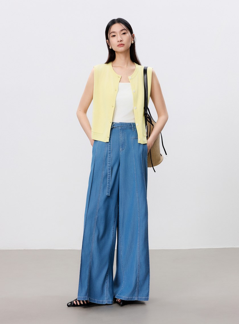 環保紙紗無袖針織上衣