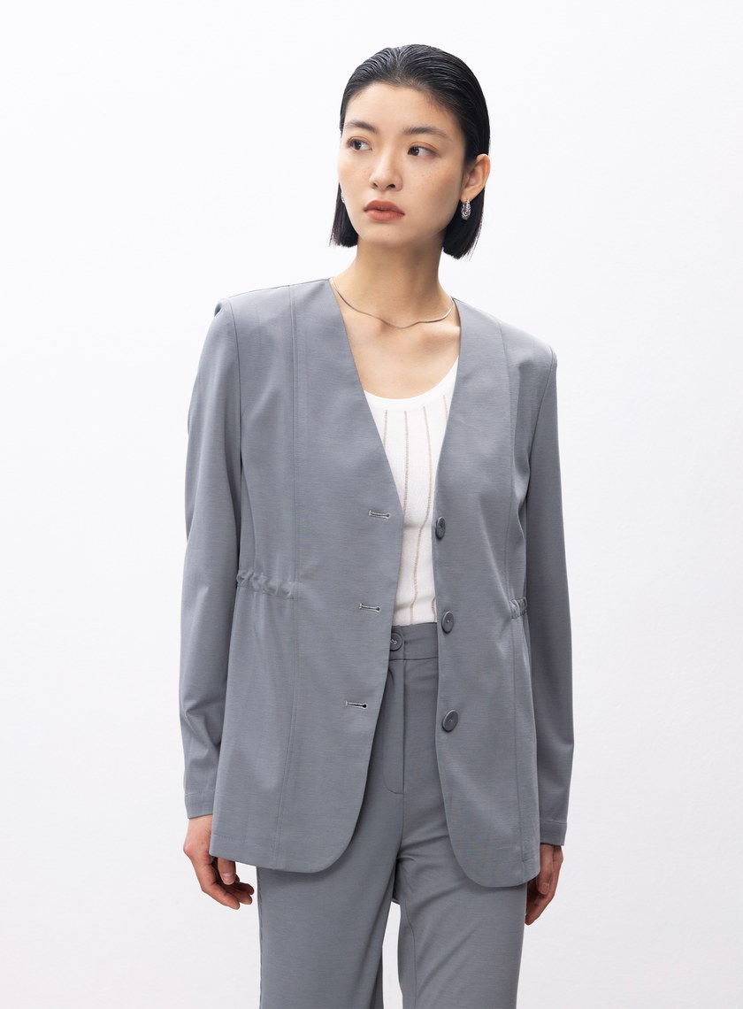 涼感天絲內抽繩西裝外套