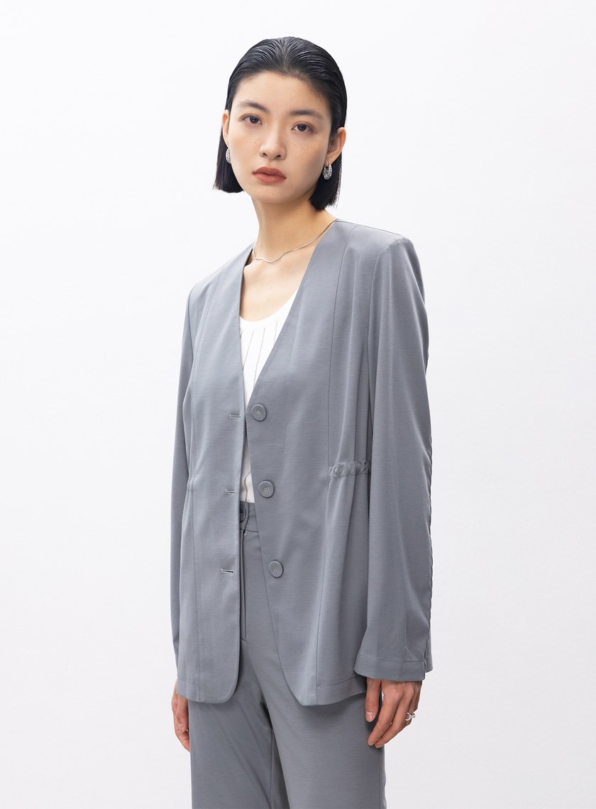 涼感天絲內抽繩西裝外套