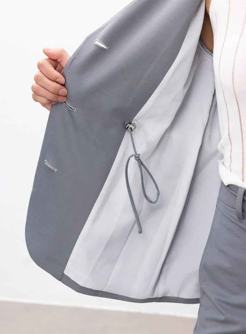 涼感天絲內抽繩西裝外套