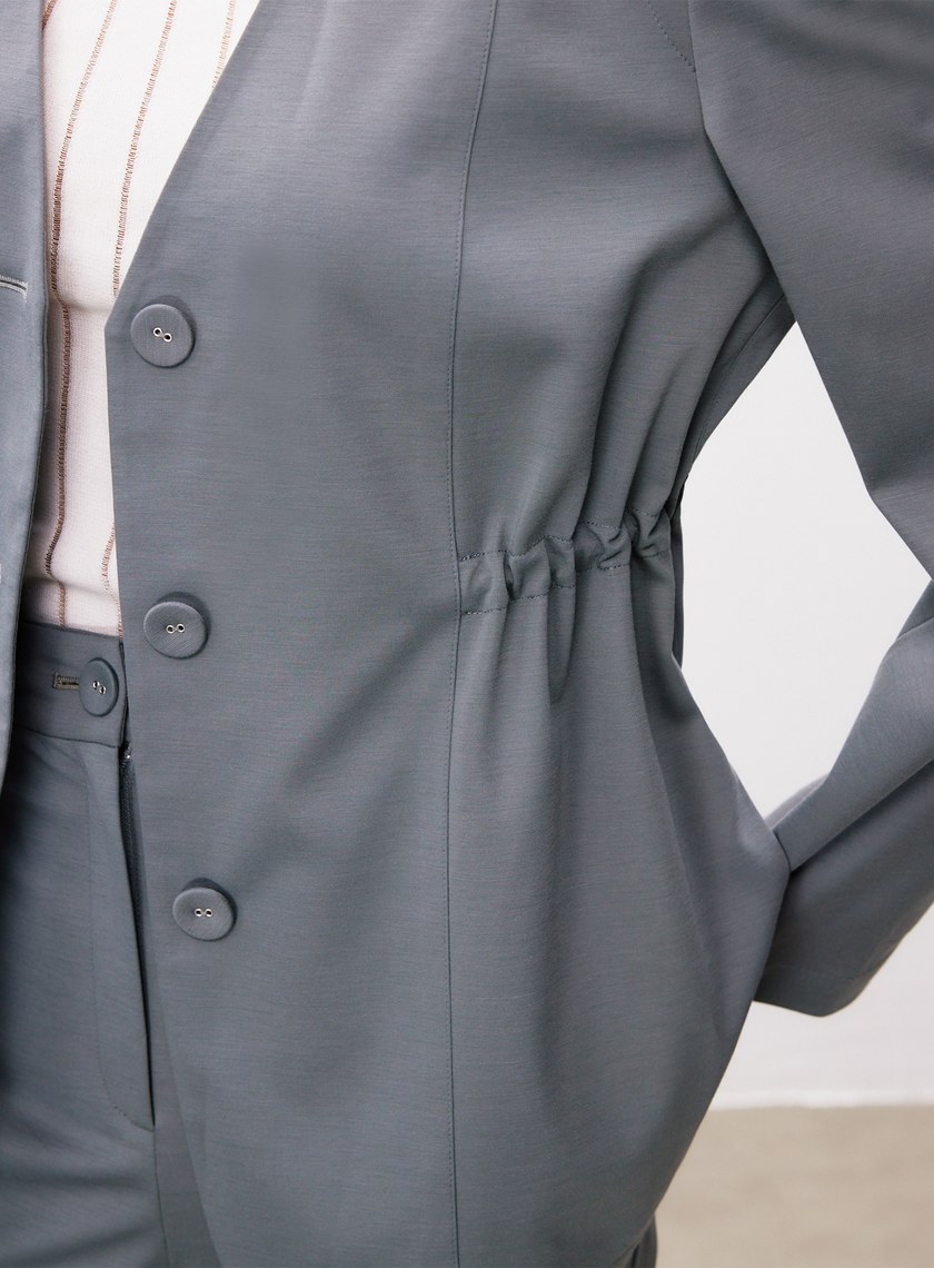 涼感天絲內抽繩西裝外套