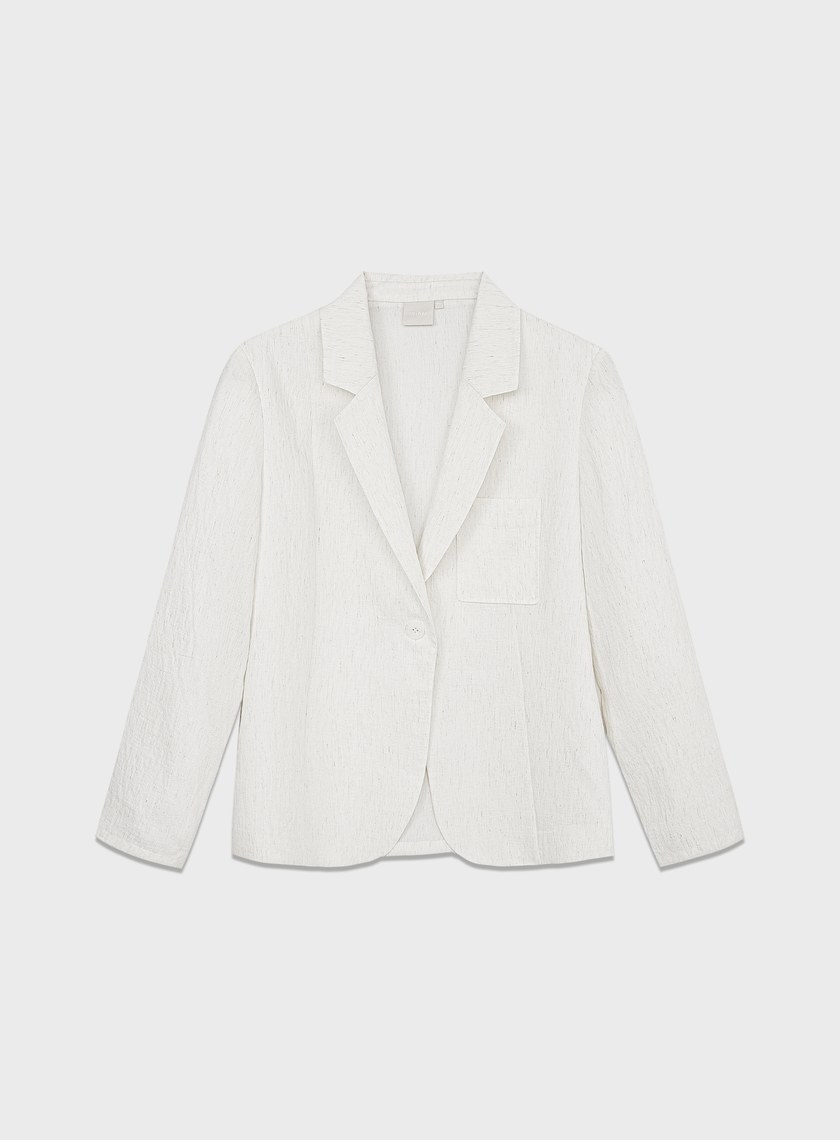 輕盈棉麻西裝外套