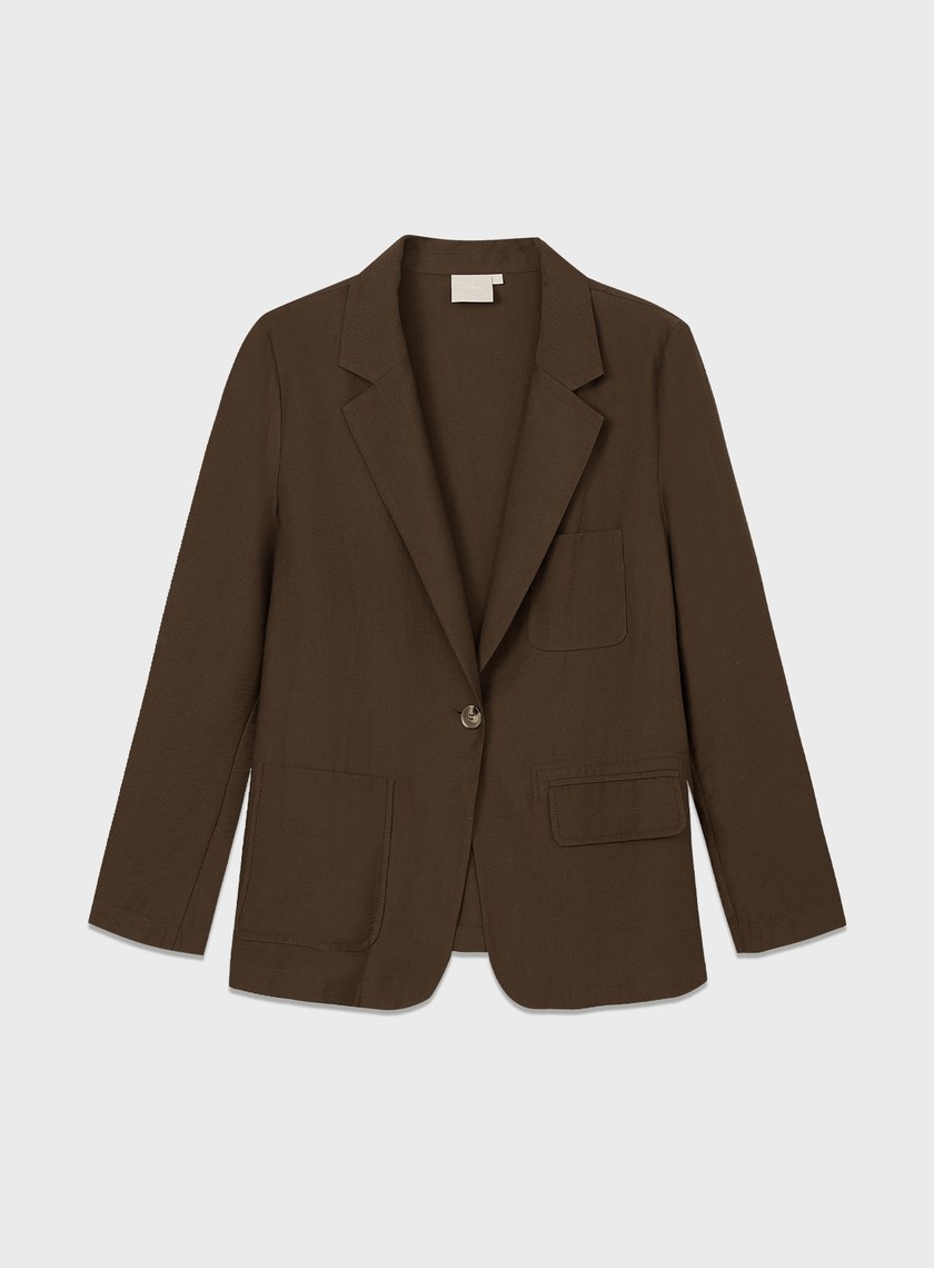 雲感天絲亞麻西裝外套