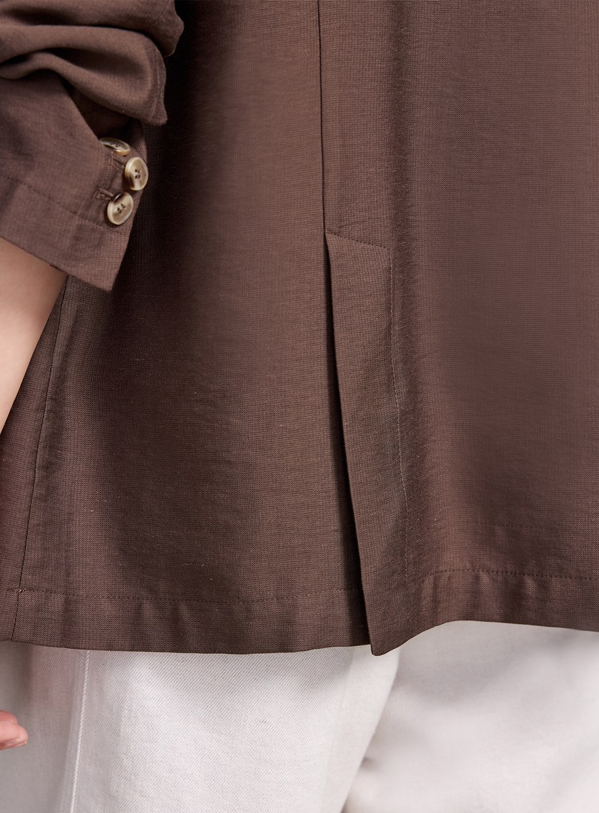 雲感天絲亞麻西裝外套