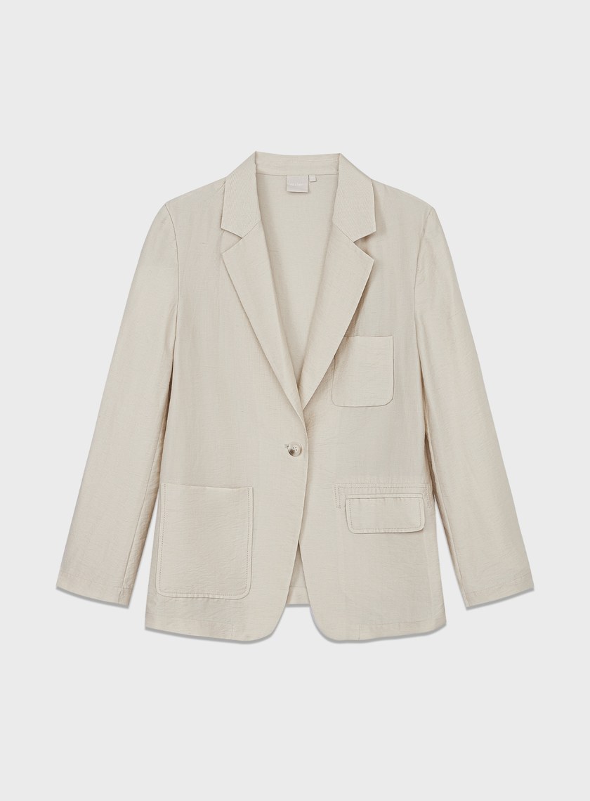 雲感天絲亞麻西裝外套