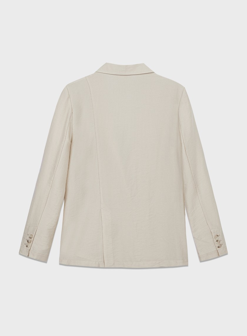 雲感天絲亞麻西裝外套