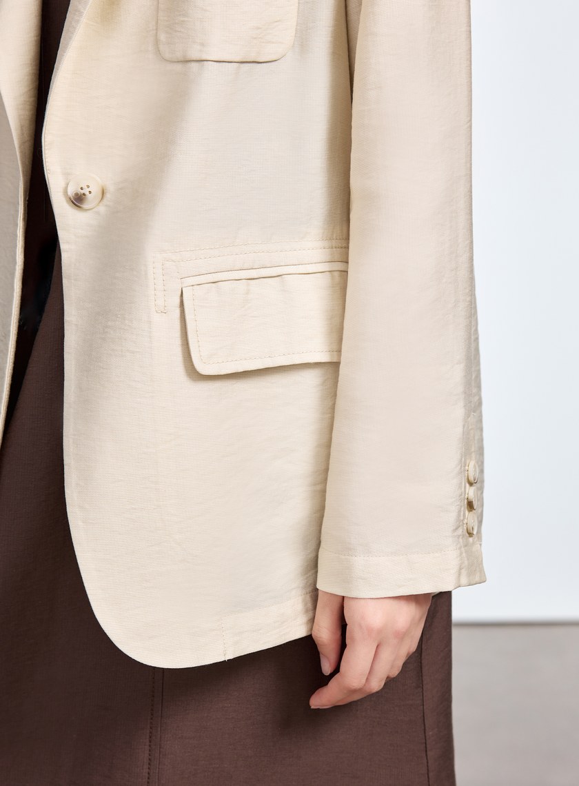 雲感天絲亞麻西裝外套
