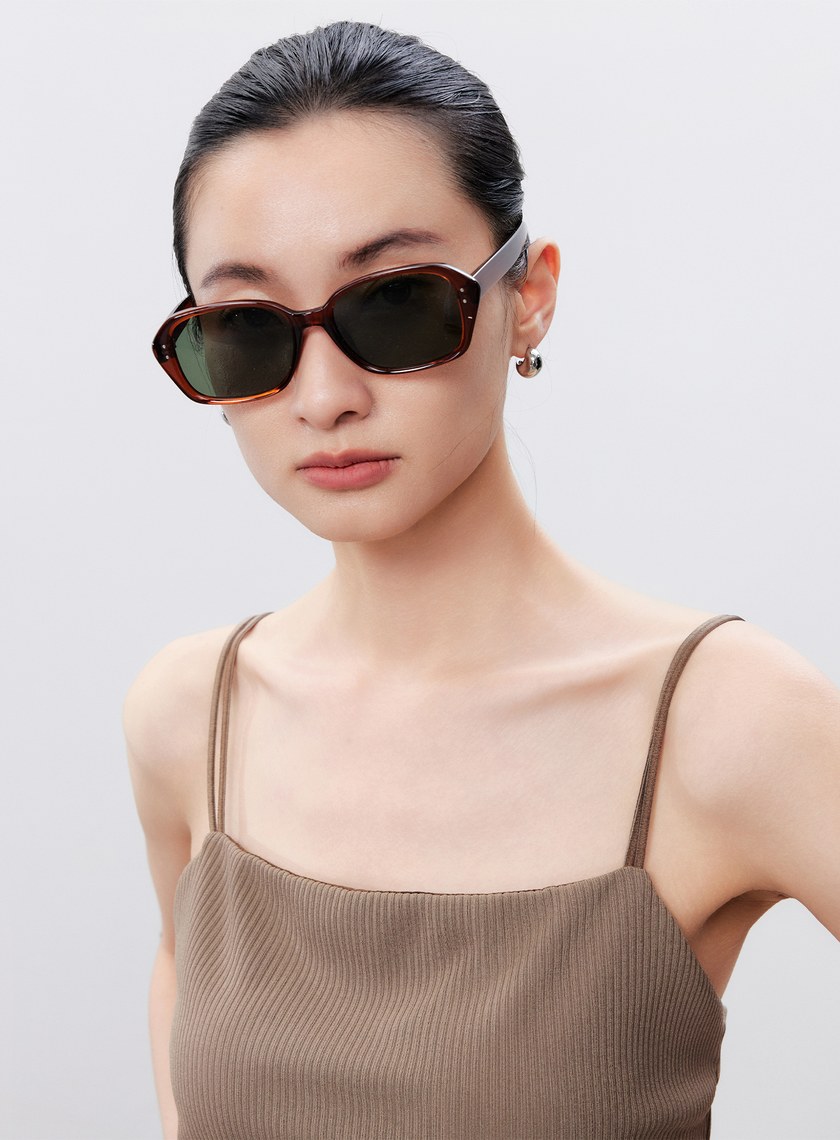 經典圓方框防曬墨鏡