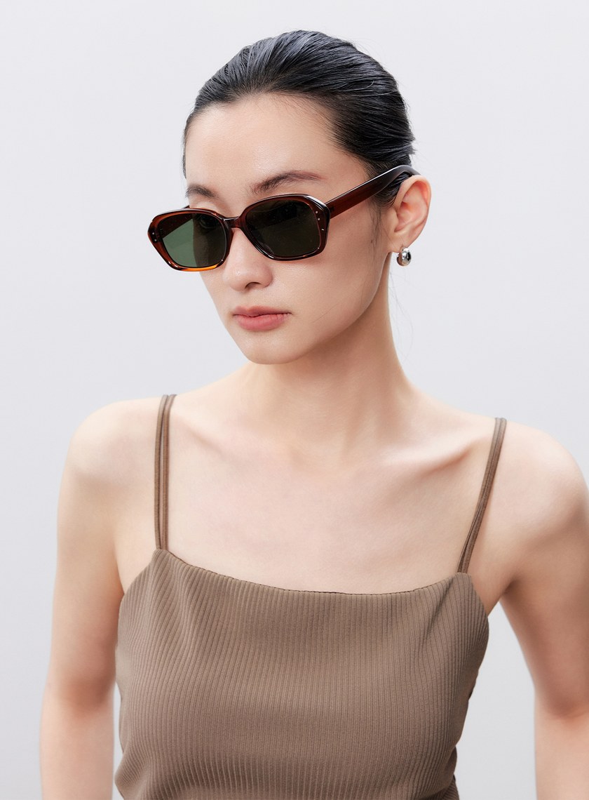 經典圓方框防曬墨鏡