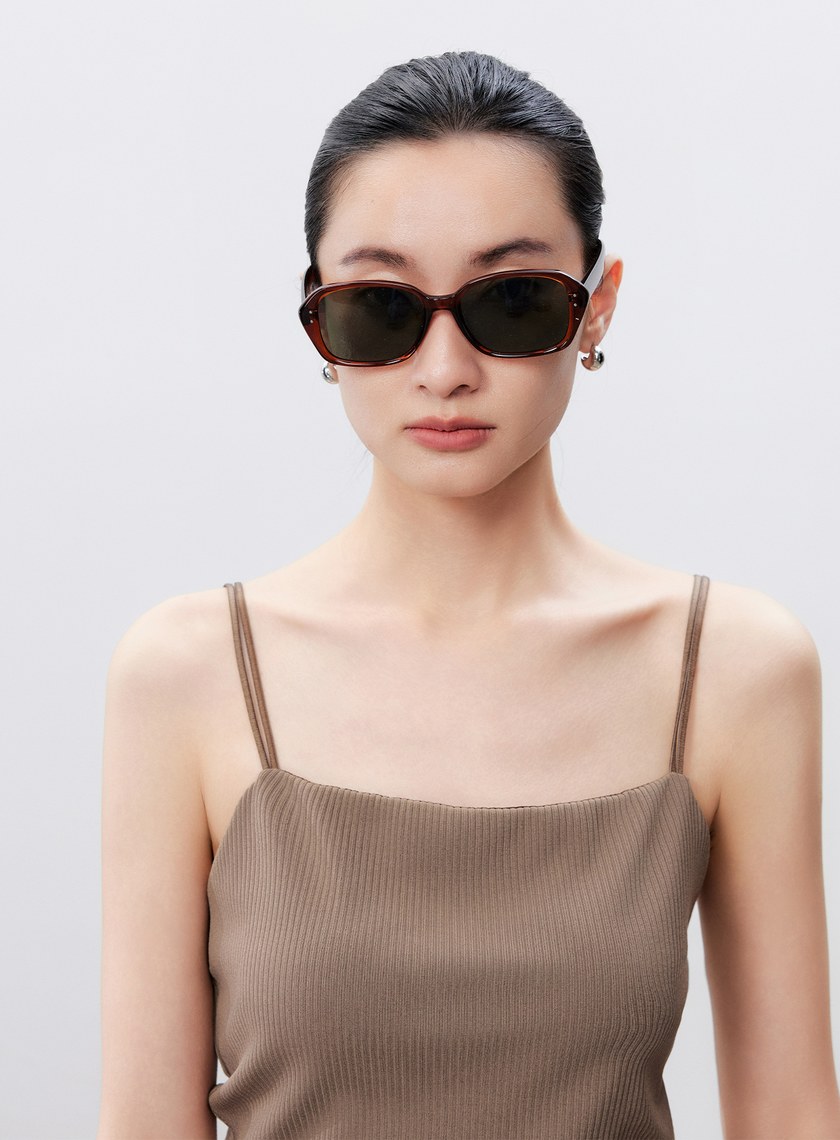 經典圓方框防曬墨鏡