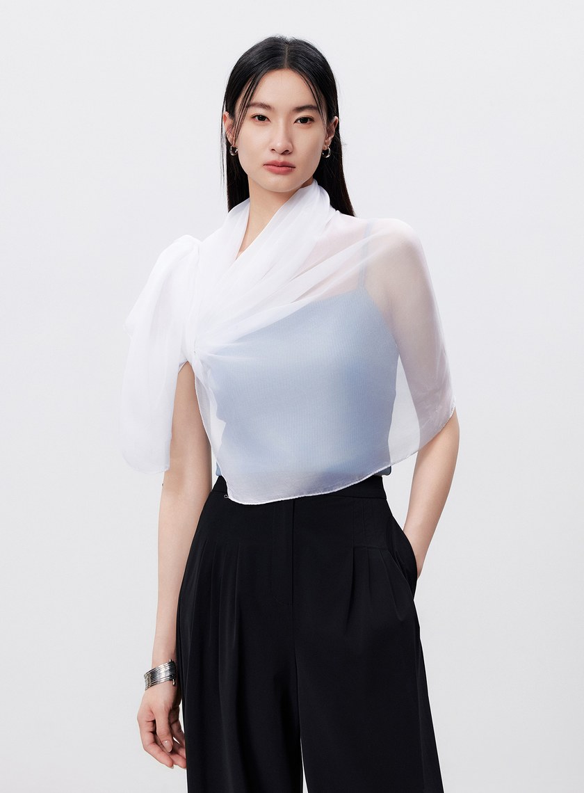 真絲柔感披肩圍巾