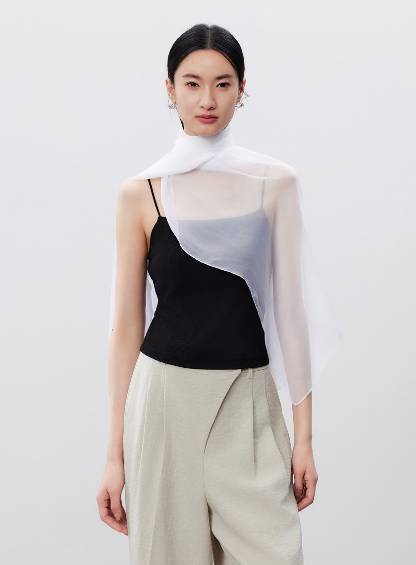 真絲柔感披肩圍巾