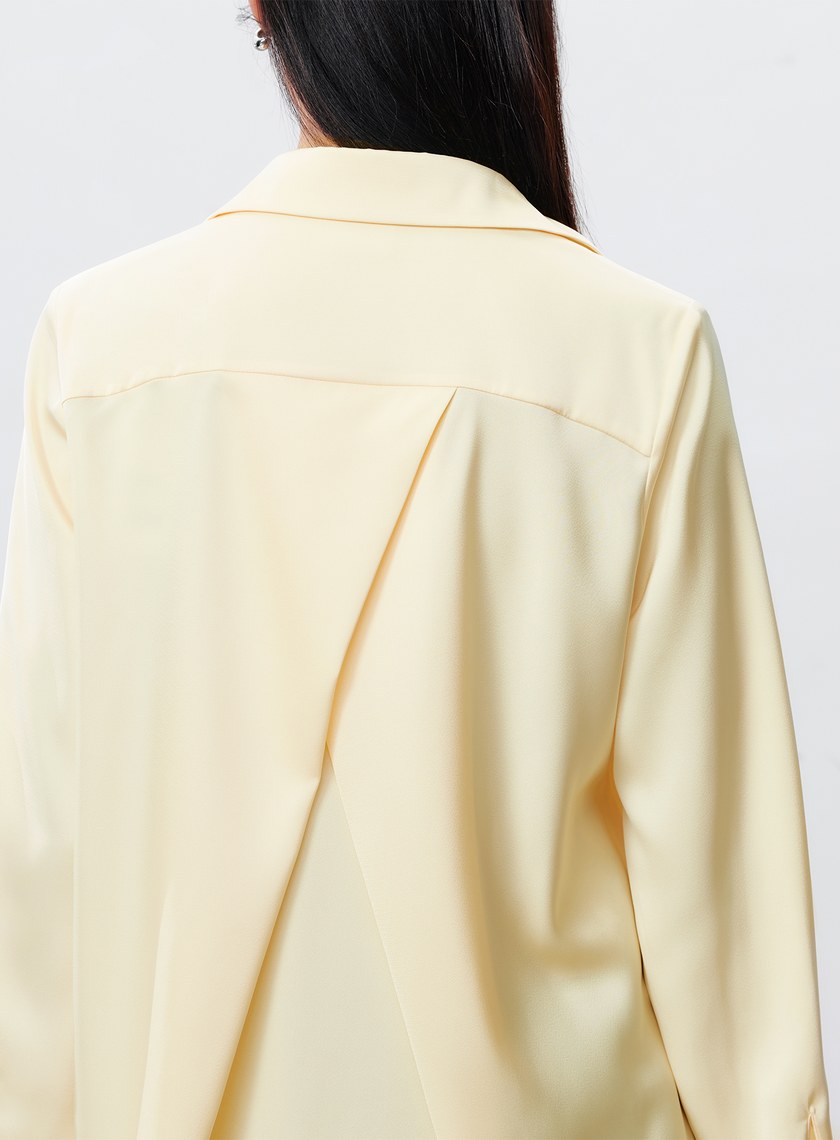 高級珠光感半門襟百搭襯衫