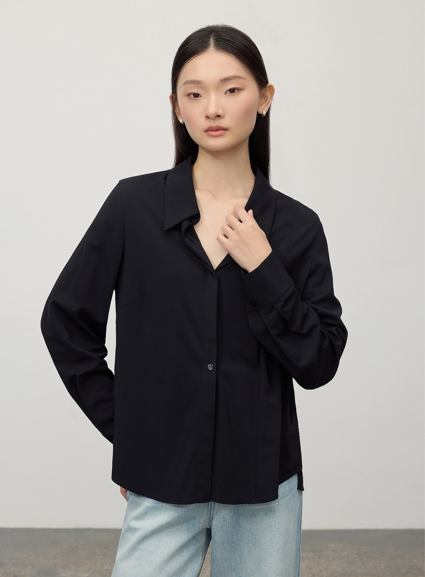 經典百搭側開叉襯衫