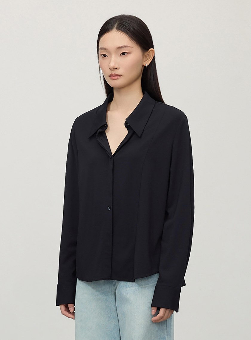 經典百搭側開叉襯衫