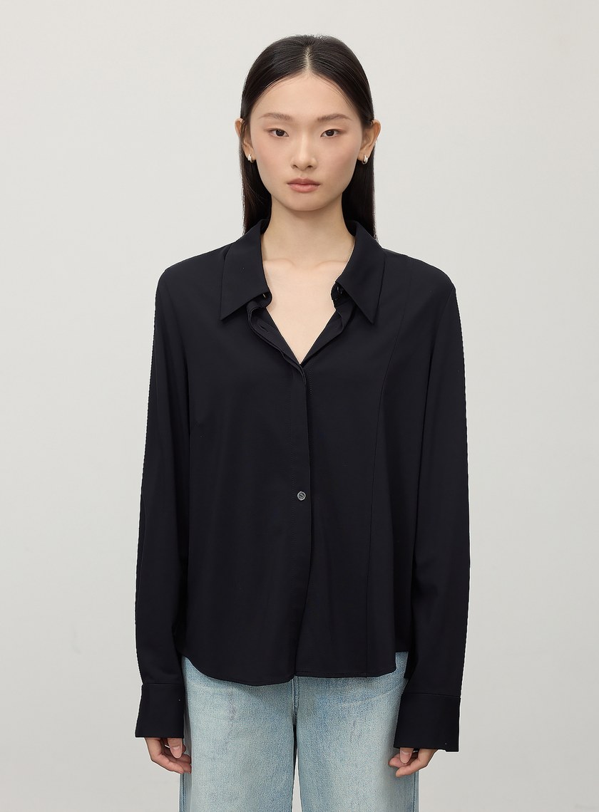 經典百搭側開叉襯衫