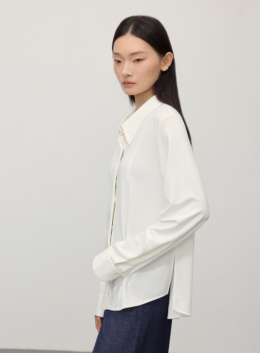 經典百搭側開叉襯衫