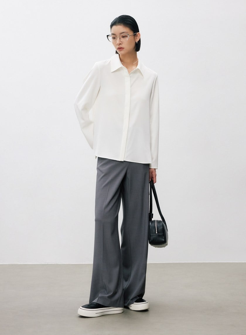 極簡垂感H型襯衫